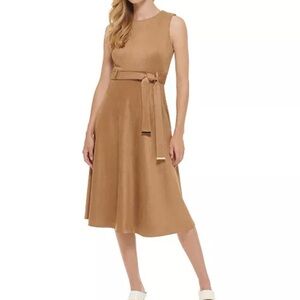 Calvin Klein Tan Midi Dress